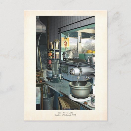 Bijen Knees Cafe Briefkaart (Voorkant)