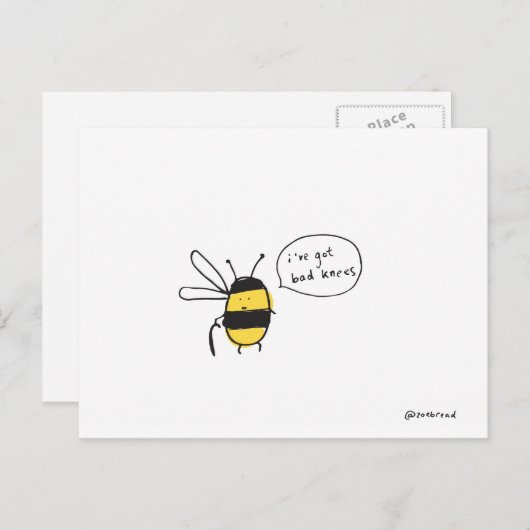 bijen knieën briefkaart (Voorkant / Achterkant)