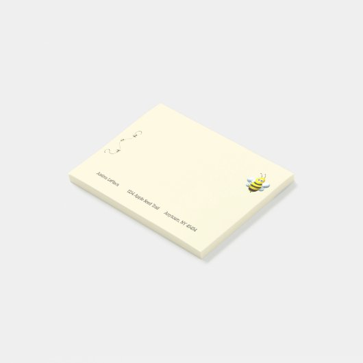 Bijen koelen met aangepaste tekst post-it® notes (Schuin)