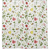 Bijen Ladybugs en Butterflies Douchegordijn (Voorkant)