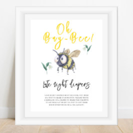 Bijen - Late nacht luiers Poster