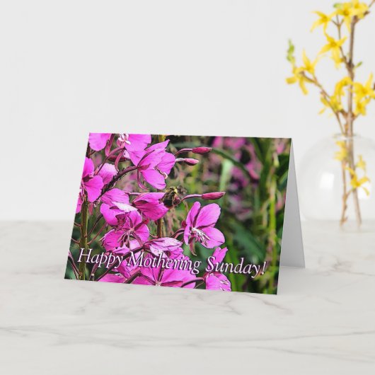 Bijen leuk kaart (Gele Bloem)