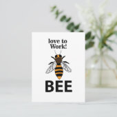 Bijen Liefde Om Bij Te Werken Briefkaart (Staand voorkant)