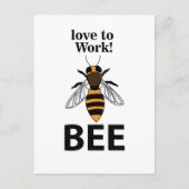 Bijen Liefde Om Bij Te Werken Briefkaart (Voorkant)