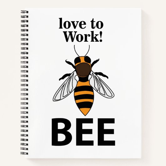 Bijen Liefde Om Bij Te Werken Notitieboek (Voorkant)