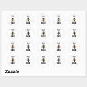 Bijen Liefde Om Bij Te Werken Ronde Sticker (Vel)