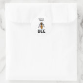 Bijen Liefde Om Bij Te Werken Ronde Sticker (Tas)