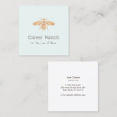 Bijen Logo Bijenteelt Aparist Bumblebee Vierkante Visitekaartje (Voorkant / Achterkant)