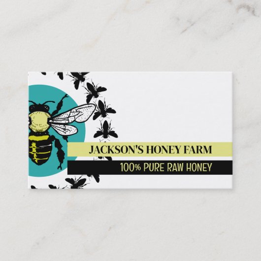 Bijen Logo - imker, honingboer Visitekaartje (Voorkant)