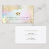 Bijen logo ontwerp op faux folie effect visitekaartje (Voorkant / Achterkant)