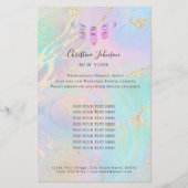 bijen logo op faux iridescent effect flyer (Voorkant)