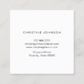 Bijen logo op witte achtergrond vierkante visitekaartje (Achterkant)