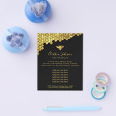 bijen logo op zwarte achtergrond flyer (Enkel)