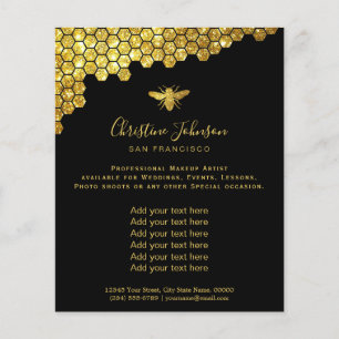 bijen logo op zwarte achtergrond flyer