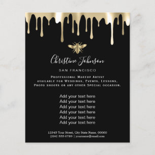 bijen logo op zwarte achtergrond flyer