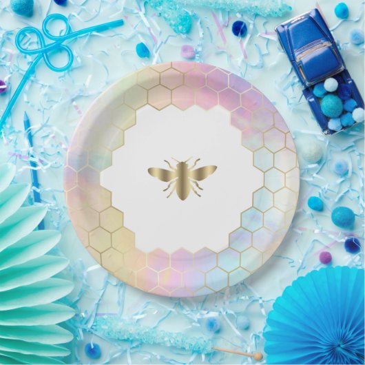 bijen logo papieren bordje (Feest)