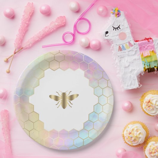 bijen logo papieren bordje (Feest)