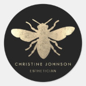 bijen logo ronde sticker (Voorkant)