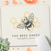  bijen Logo Rustische honingbij Muismat