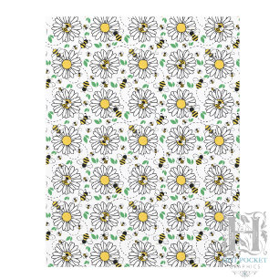 Bijen & Madeliefjes Scrapbook Papier