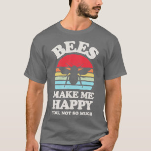 Bijen maken me een gelukkige zonnescherm voor Mann T-shirt