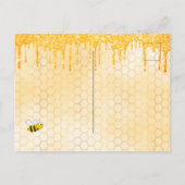 Bijen mammie om baby shower te glitter-uitnodiging briefkaart (Achterkant)