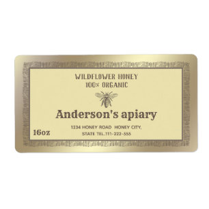  bijen met bijenhonig etiket