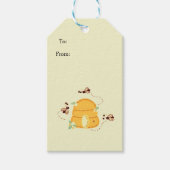 Bijen met bijenkasten cadeaulabel (Voorkant)