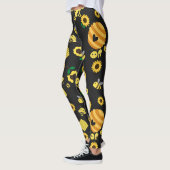 Bijen met bijenkasten en zonnebloemen leggings (Links)