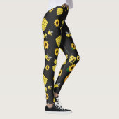 Bijen met bijenkasten en zonnebloemen leggings (Rechts)