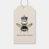 Bijen met Crown Apiary Boerderij Honing Producten Cadeaulabel (Voorkant)