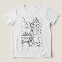 Bijen met een korf om te kleuren Tri-Blend shirt