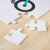 Bijen met fiets legpuzzel (Zijkant)
