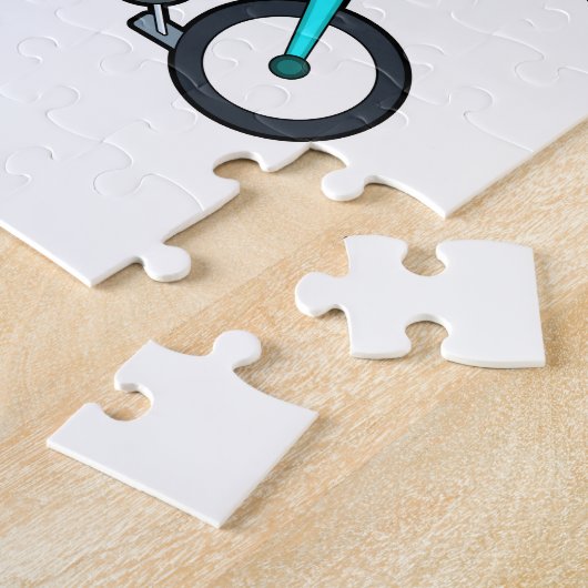 Bijen met fiets legpuzzel (Zijkant)