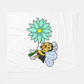 Bijen met Flower.PNG Fleece Deken (Voorkant (Horizontaal))