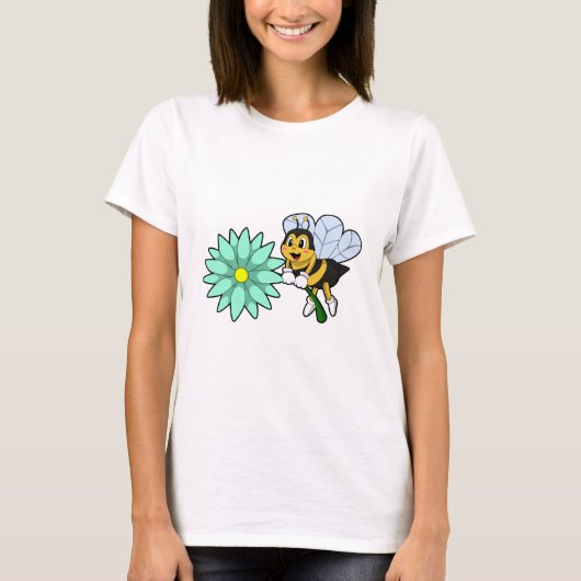 Bijen met Flower.PNG T-shirt (Voorkant)