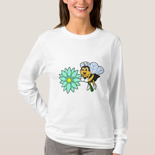 Bijen met Flower.PNG T-shirt (Voorkant)