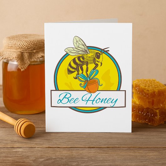 Bijen met Honey Jar imker Kaart