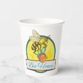 Bijen met Honey Jar  imker Papieren Bekers (Voorkant)