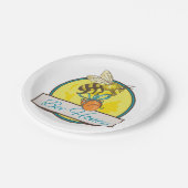 Bijen met Honey Jar  imker Papieren Bordje (Gekanteld)