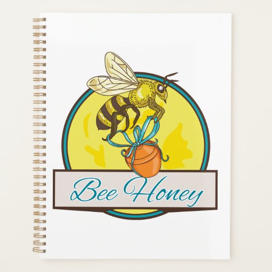 Bijen met Honey Jar  imker Planner (Voorkant)