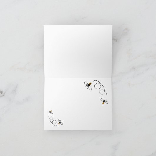 Bijen met jou is mijn favoriet bedankkaart (Binnen)