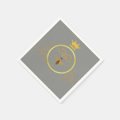 Bijen met kroonpapier servetten (Hoek)