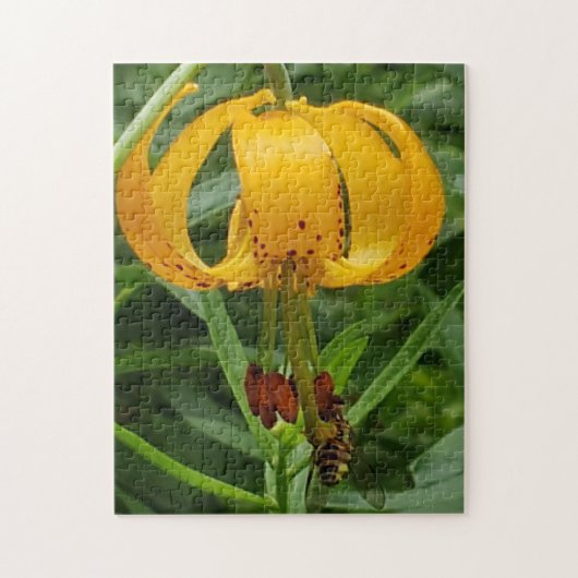 Bijen met leliepuzzel legpuzzel (Verticaal)