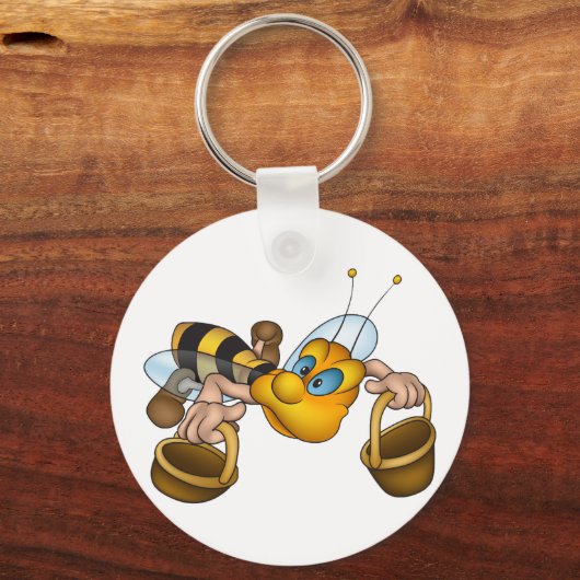 Bijen met Sleutelhanger van emmers (Voorkant)