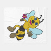 Bijen met ventilator fleece deken (Voorkant (Horizontaal))