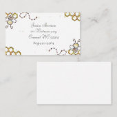 bijen met visitekaartje van honingraat (Voorkant / Achterkant)