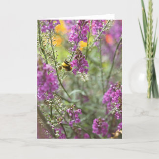 Bijen met Wildflower Foto Kaart