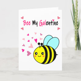 Bijen Mijn Galentine Cute Valentijnsdag Feestdagen Kaart