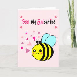 Bijen Mijn Galentine Cute Valentijnsdag Feestdagen Kaart